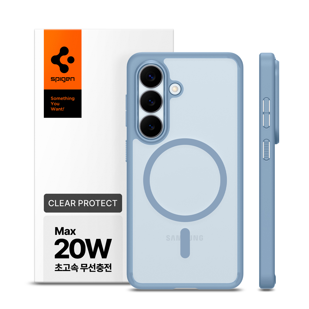 20W 충전 슈피겐 갤럭시 맥세이프 케이스 울트라하이브리드맥핏 라이트블루, 갤럭시S26 플러스 - 상품 이미지