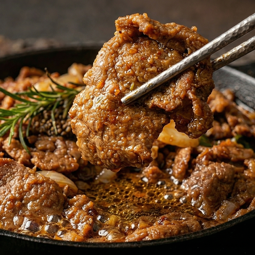 [제주미식로드] 흑돼지 간장 불고기 1.2kg 2팩 돼지 불백 주물럭 두루치기 - 상품 이미지