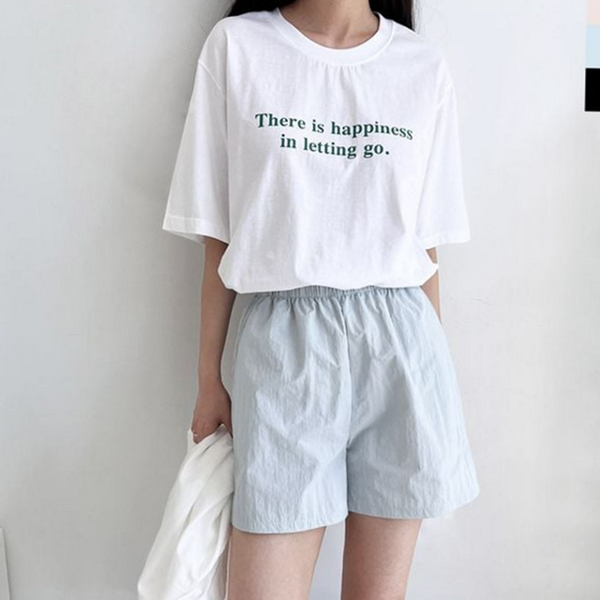 데일리 밴딩 반바지 루즈핏 여성 바스락 반바지 여름 3부 쇼츠 - 상품 이미지