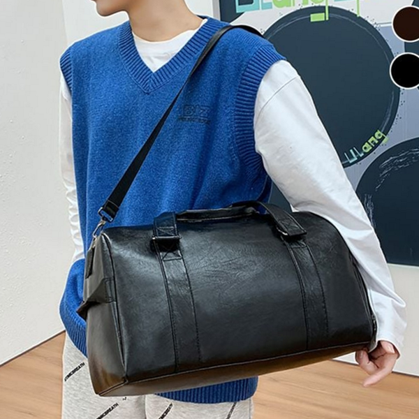 여행용 레더 보스턴 백 출장용 데일리 보스턴 백 숄더 토트 - 상품 이미지