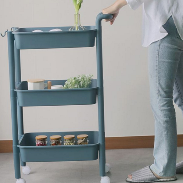 바퀴형 이동식 정리 선반 카트 다용도 이동식 수납장 욕실 침실 - 상품 이미지