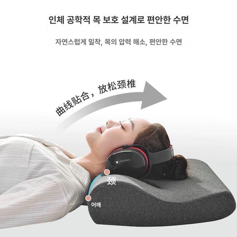 귀눌림방지베개 피어싱 도넛베개 귀걸이 옆잠 숙면 쿠션 진회색 1개 - 상세 이미지 3