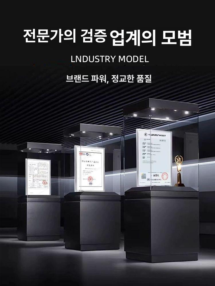 시계 밥주는 기계 오토 전동 와인더 보관함 워치 상자 2 평면 패턴 브라운 조절 5단 정지 LED - 상세 이미지 3