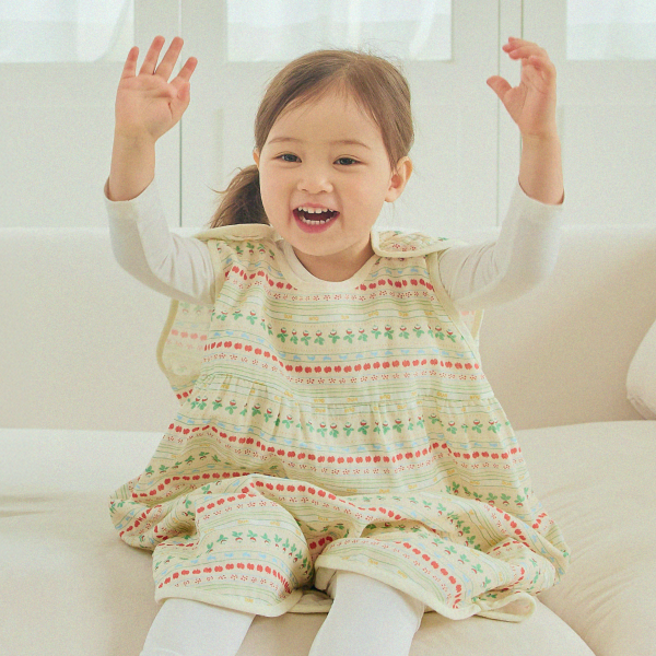 오우아스튜디오 아기 베이비 터니팜 수면조끼 슬리핑백 꿀잠슈트 아이보리 S