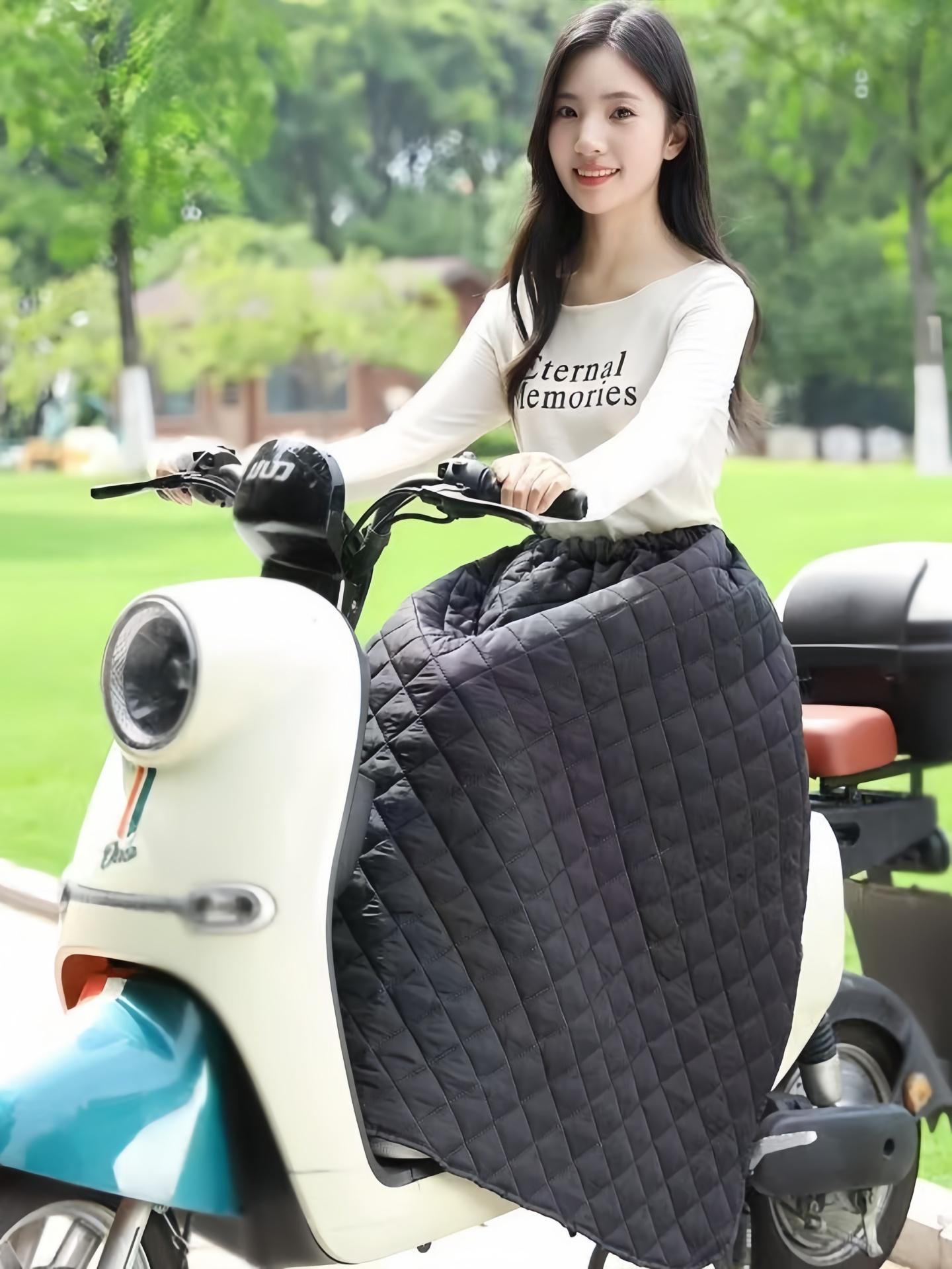 오토바이 무릎 담요 스쿠터 커버 기모 방수 방한 다리 바람막이 방풍 덮개 바이크 보온 - 상세 이미지 2