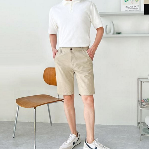 데일리 밴딩 반바지 코튼 남성 허리 반바지 하프 여름 팬츠 - 상품 이미지
