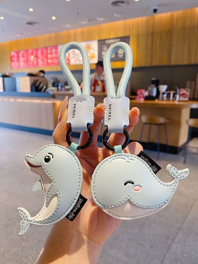 돌고래키링 가죽 돌고래 자동차키 선물용 - 상세 이미지 2