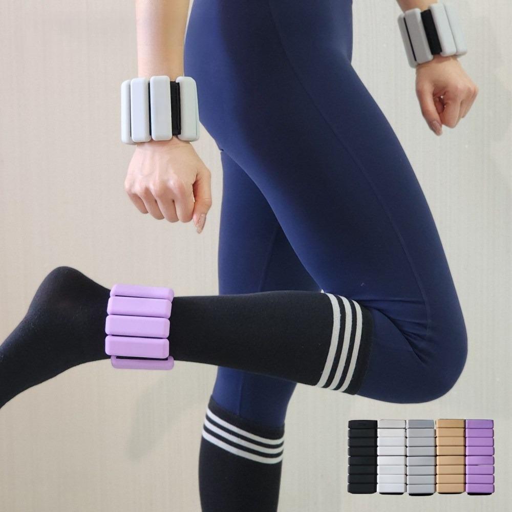 웨이트 브레이스 실리콘 운동 손목 스트랩 러닝 피트니스 무게 손목밴드 화이트 1lb - 상세 이미지 2