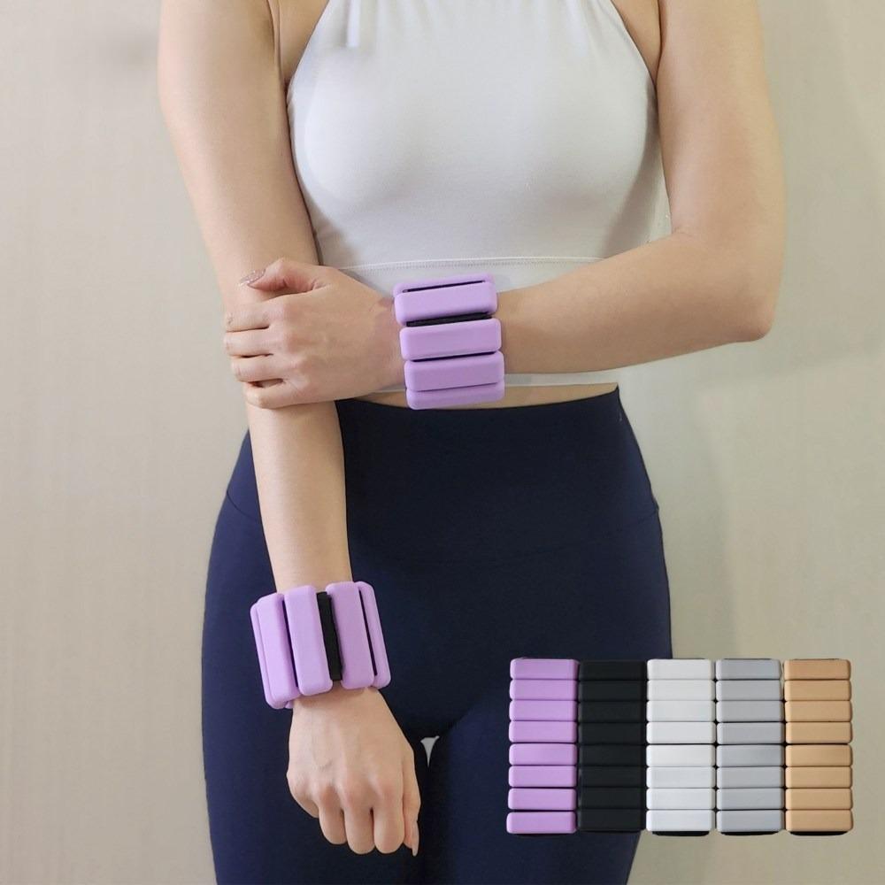 웨이트 브레이스 실리콘 운동 손목 스트랩 러닝 피트니스 무게 손목밴드 화이트 1lb - 상세 이미지 3