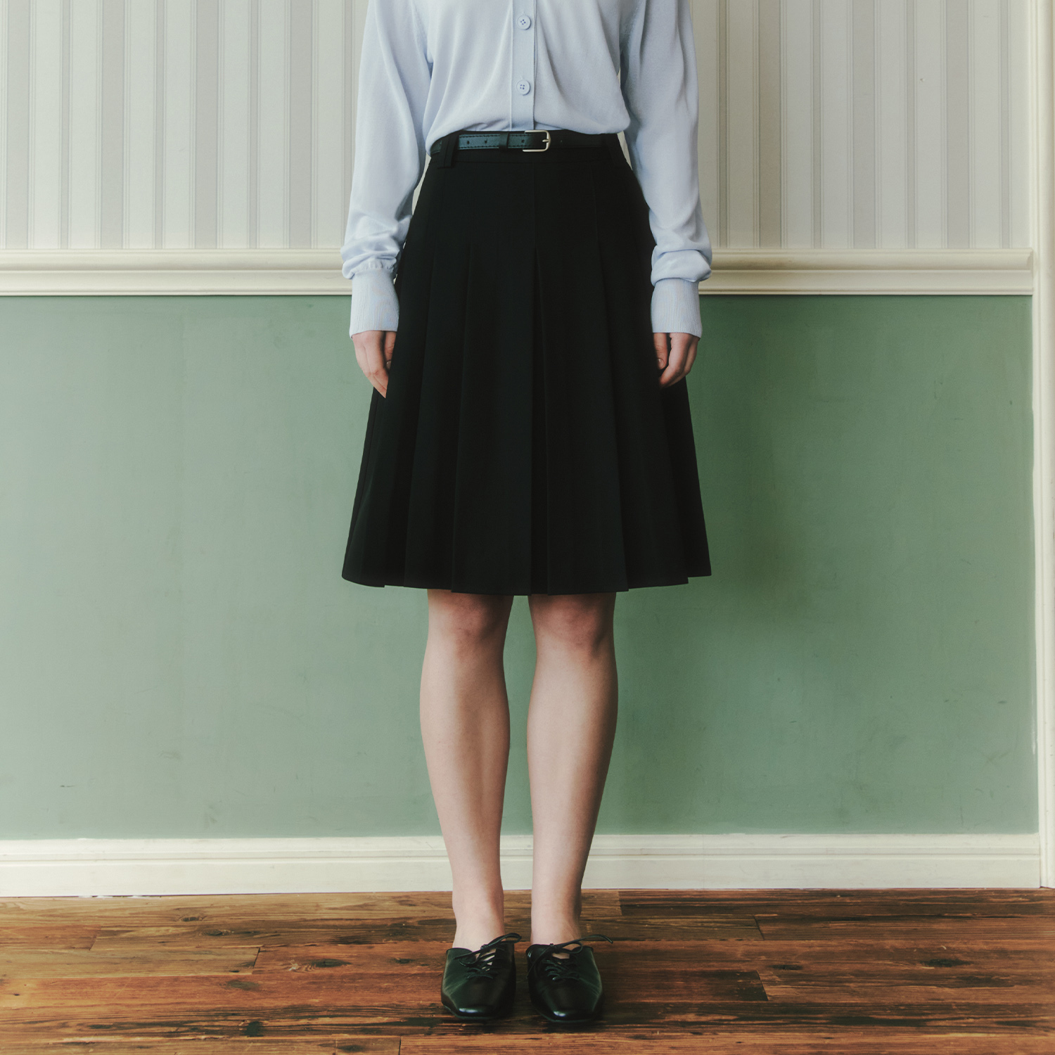 미디 플리츠 스커트 MIDI PLEATED SKIRT