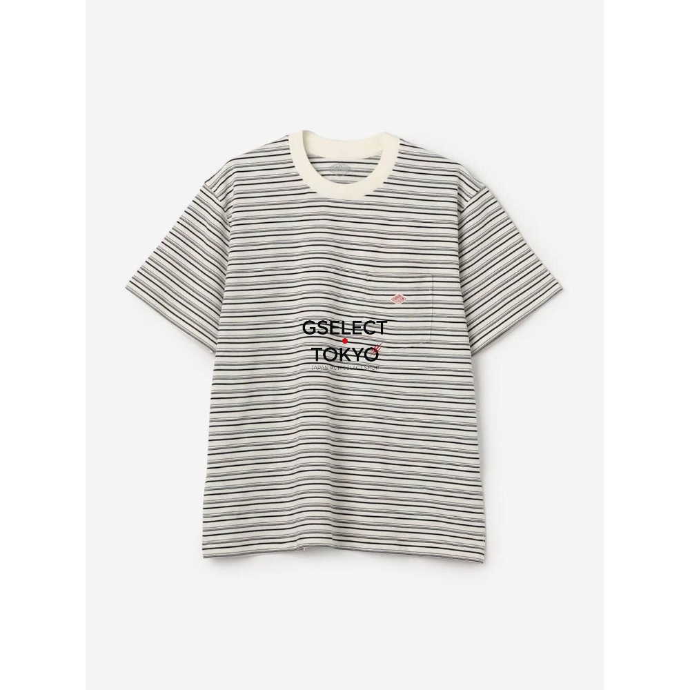 단톤 멀티 스트라이프 포켓 크루넥 반팔 반소매 티셔츠 여성 26SS DT-C0197TCB - 상세 이미지 3