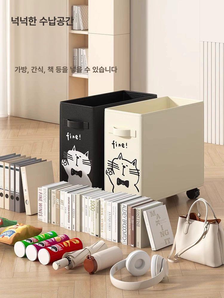 트롤리 이동식 카트 수납장 책상 밑 바퀴 달린 수납 - 상세 이미지 3
