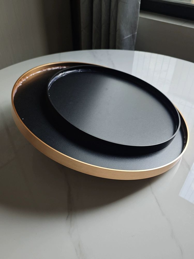 원형액자틀 프레임 사진틀 헤어라인 50cm 블랙 빈 인조 산 대형 - 상세 이미지 5