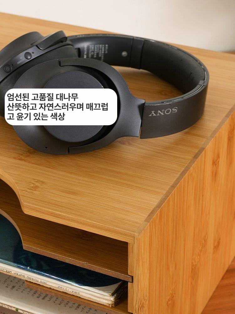 원목 LP수납장 턴테이블 보관 레코드 정리함 LP판 [대나무 LP] 무료 배송 - 상세 이미지 4