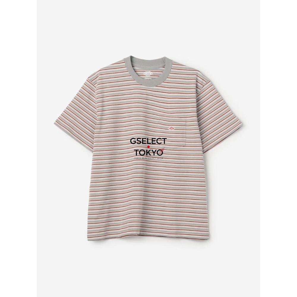 단톤 멀티 스트라이프 포켓 크루넥 반팔 반소매 티셔츠 여성 26SS DT-C0197TCB 이미지 7