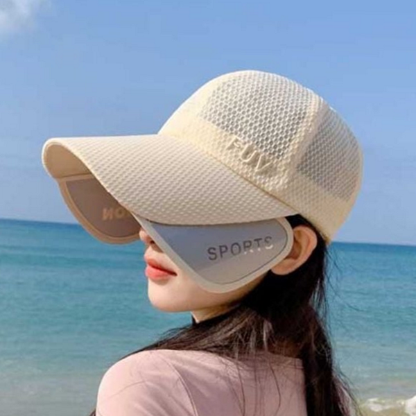 경량 여성 메쉬 캡 모자 아웃도어 여성 날개 캡 모자 - 상품 이미지
