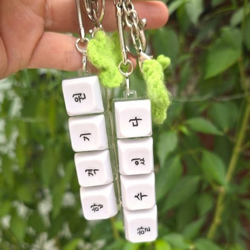 네잎클로버 키캡 키링 만들기 클릭커 클리커 제작 diy - 상세 이미지 2