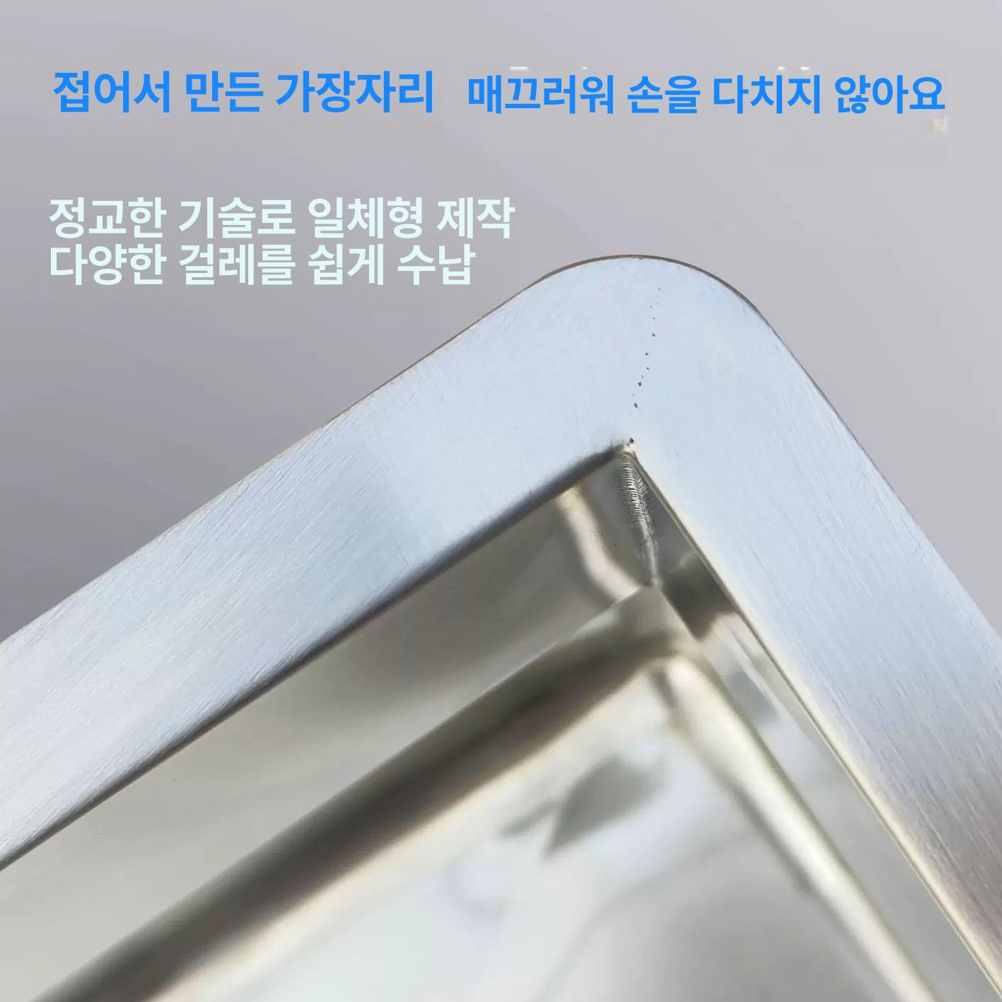 바닥 스테인리스 빨이 랙 씽크 걸레 물걸레 빠는 배수 걸레빨이 대걸레통 화장실 공장 마대 - 상세 이미지 3