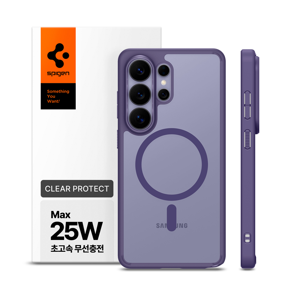 25W 충전 슈피겐 갤럭시 맥세이프 케이스 울트라하이브리드맥핏 딥퍼플, 갤럭시S26 울트라 제품 이미지