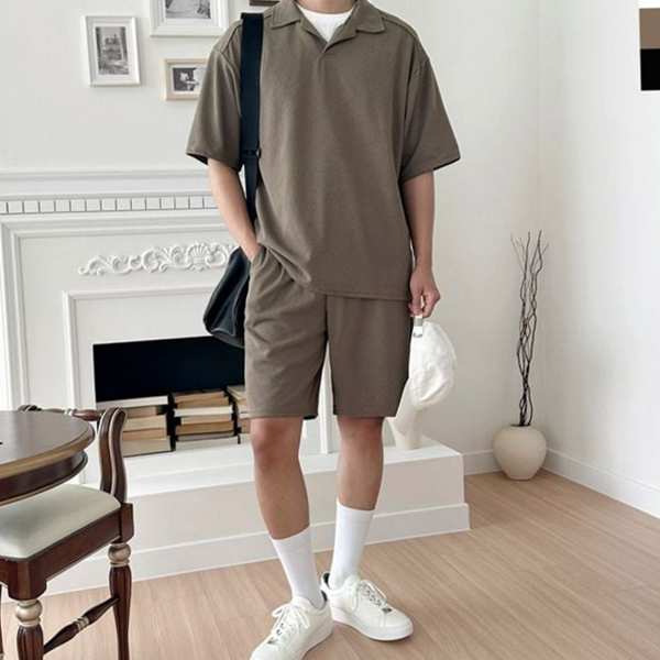데일리룩 남성 여름 상하의 여름 상하복 반바지 반팔 - 상품 이미지
