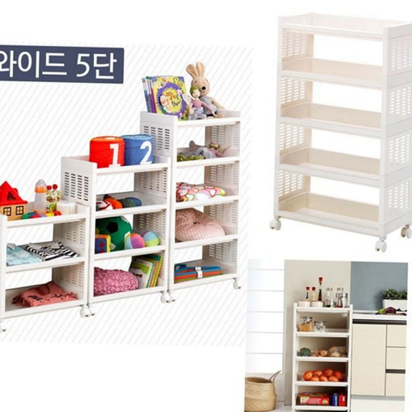 바퀴형 이동식 수납장 틈새 다용도 수납장 베란다 조립식 - 상품 이미지
