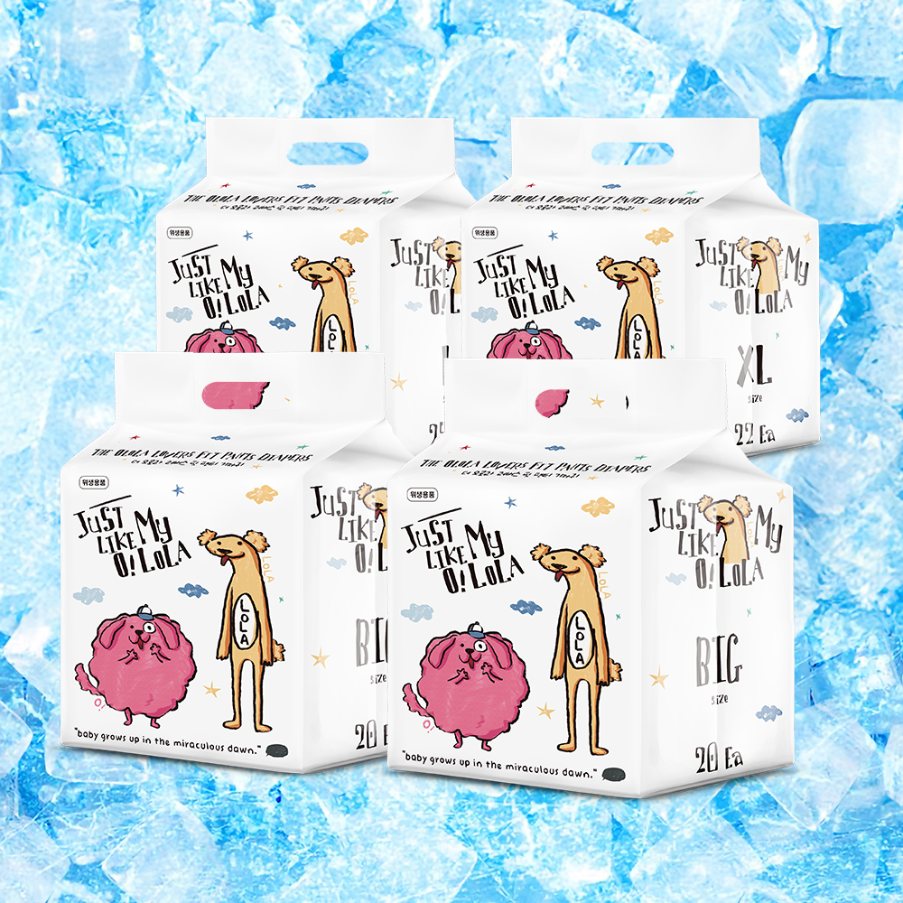 오로라 러버스핏 팬티형 기저귀 4팩 낮밤기저귀 퀵에어레스트 드라이 여름 썸머기저귀 제품 이미지