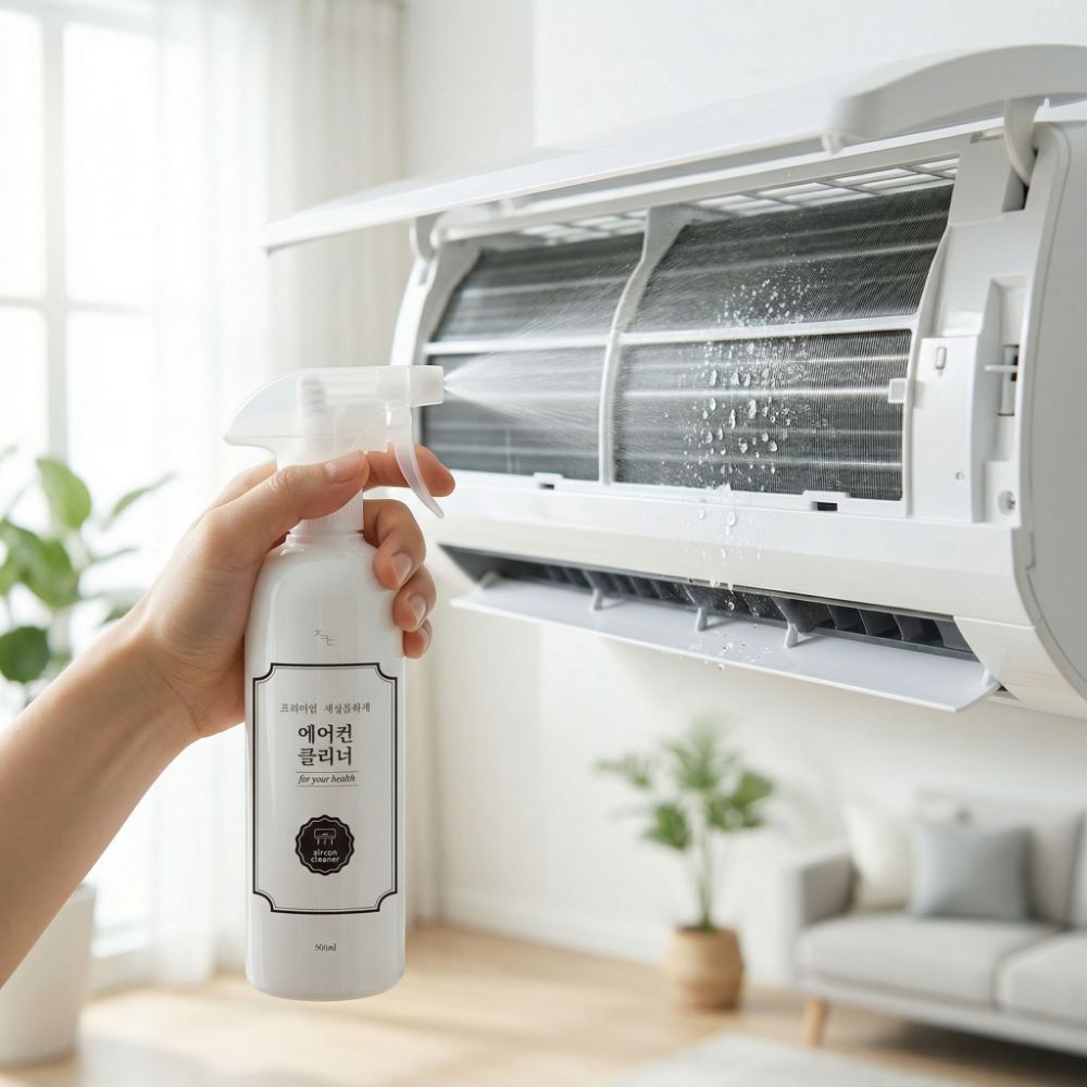 1+1 차카다 순수 셀프 에어컨 클리너 청소 스프레이 500ml 가정용 벽걸이 스탠드 곰팡이 냄새제거 - 메인 이미지