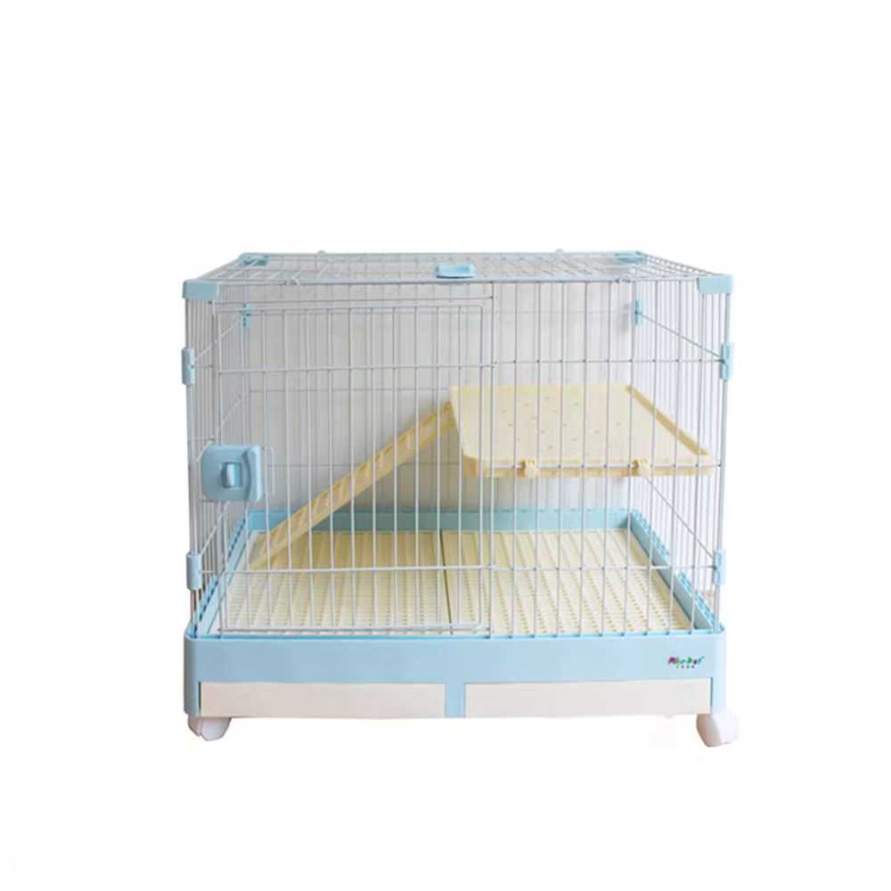 토끼장 애완동물 케이지 울타리 사육장 토끼집 가정용 블루 82x55x69cm - 상품 이미지