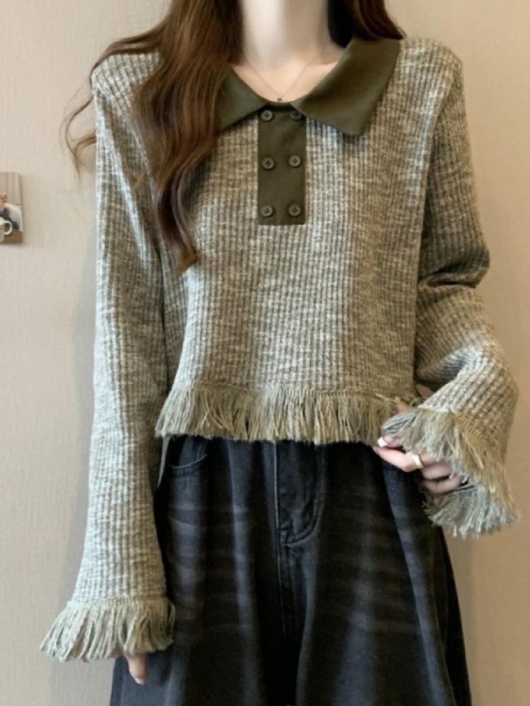 폴로 카라 티셔츠 데일리 캐주얼 예쁜 가을 - 상세 이미지 4