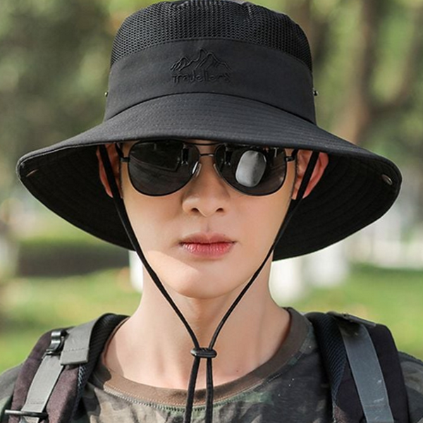 밀짚 남성 버킷 모자 아웃도어 남성 사파리 모자 남여공용 여름 - 상품 이미지