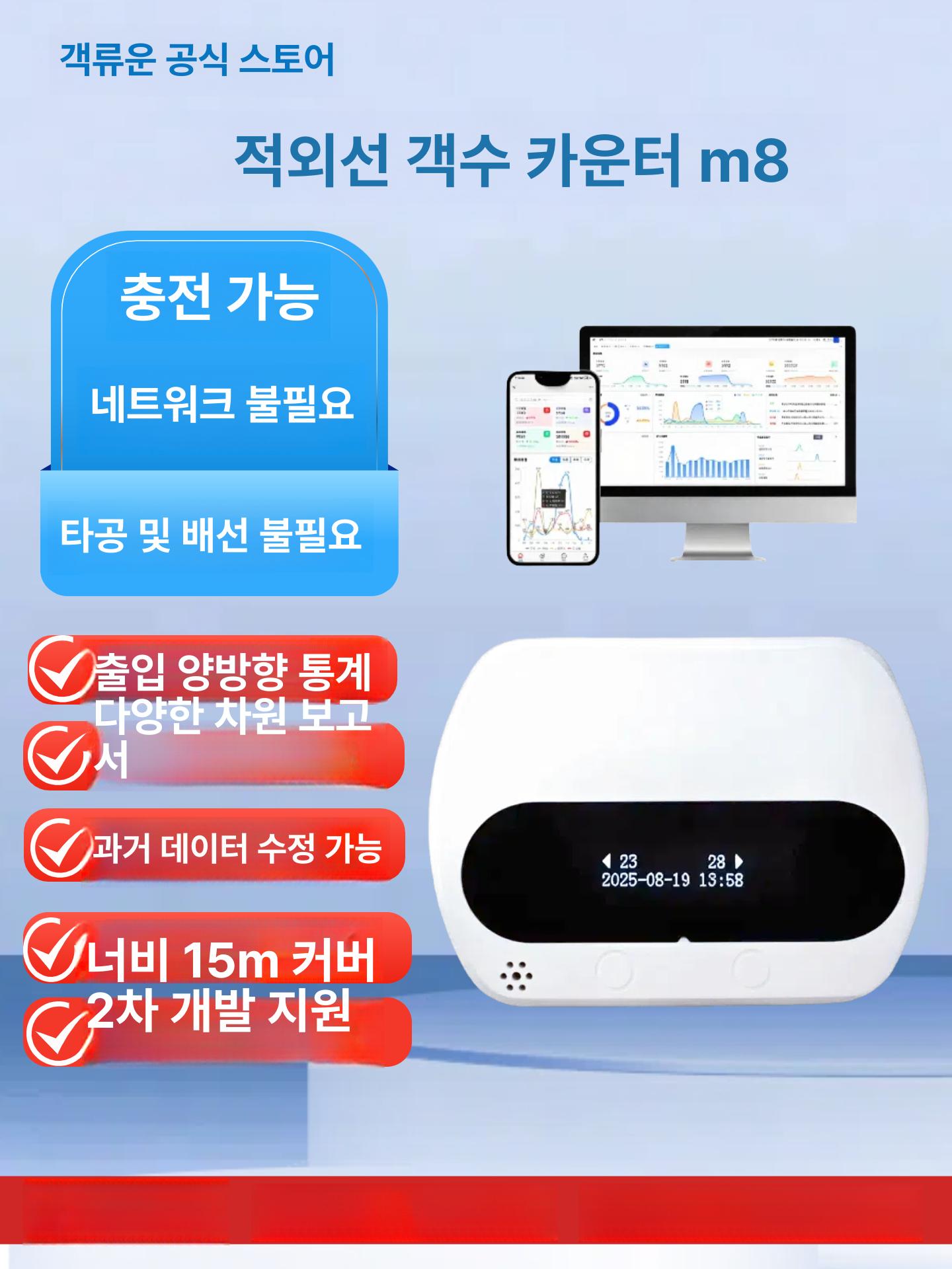 인원 카운터기 숫자 방문객 유동인구 센서 적외선 4G 표준 (모바일 PC) - 상세 이미지 2