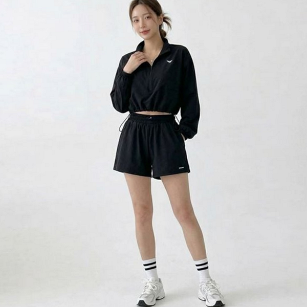 데일리 여성 바람막이 스포츠 여성 트레이닝 반바지 운동복 - 상품 이미지