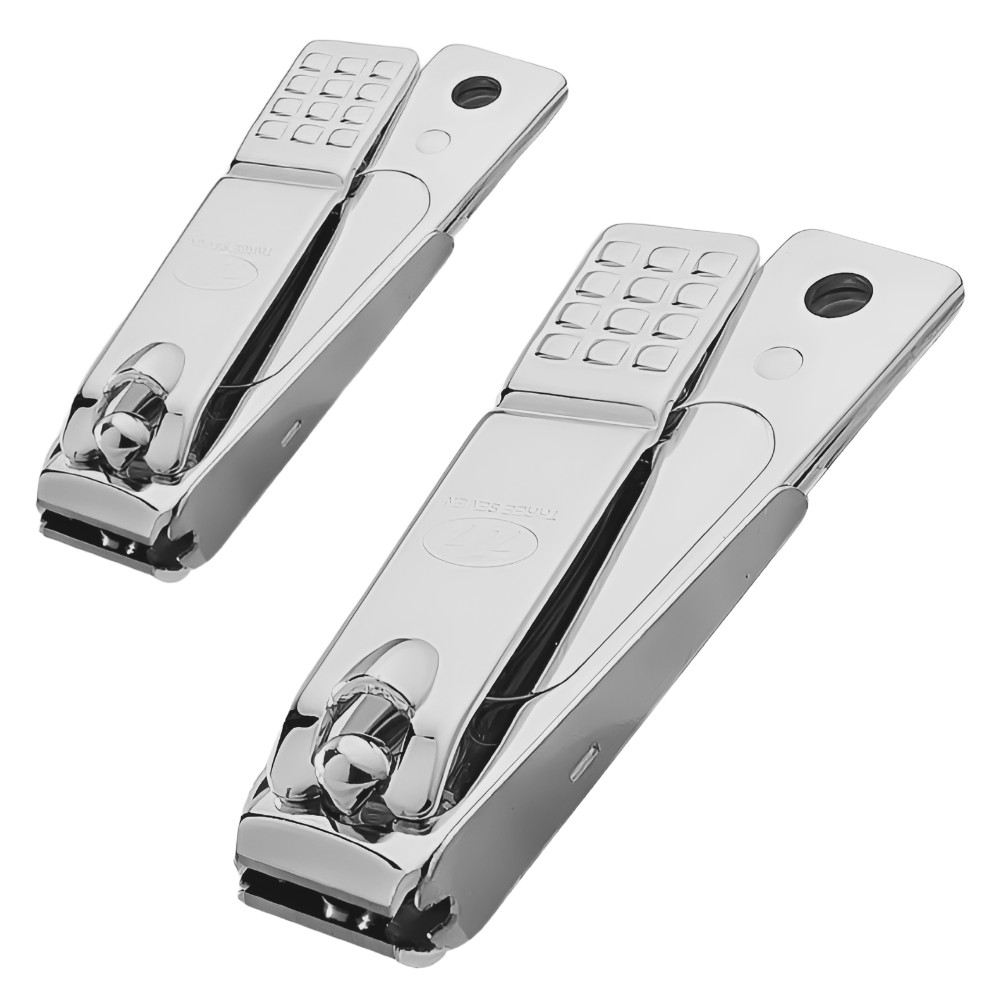 쓰리세븐 777 일자 소형 손톱깎이 1개 + 대형 발톱깍이 1개세트 (N-620ZASC 1개 + N-220ZASC 1개) 일자형 내성 손톱깎기 내향성 깍이 튐방지캡 상품 이미지