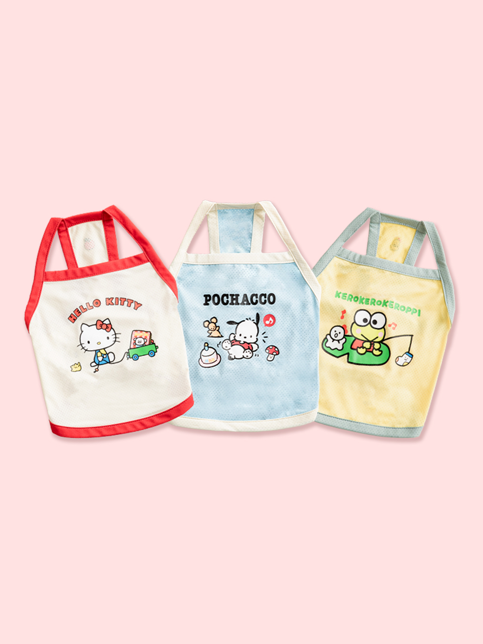 쿨 슬리브리스 산리오 캐릭터즈 여름 패션 캐릭터 의류 데일리 코디