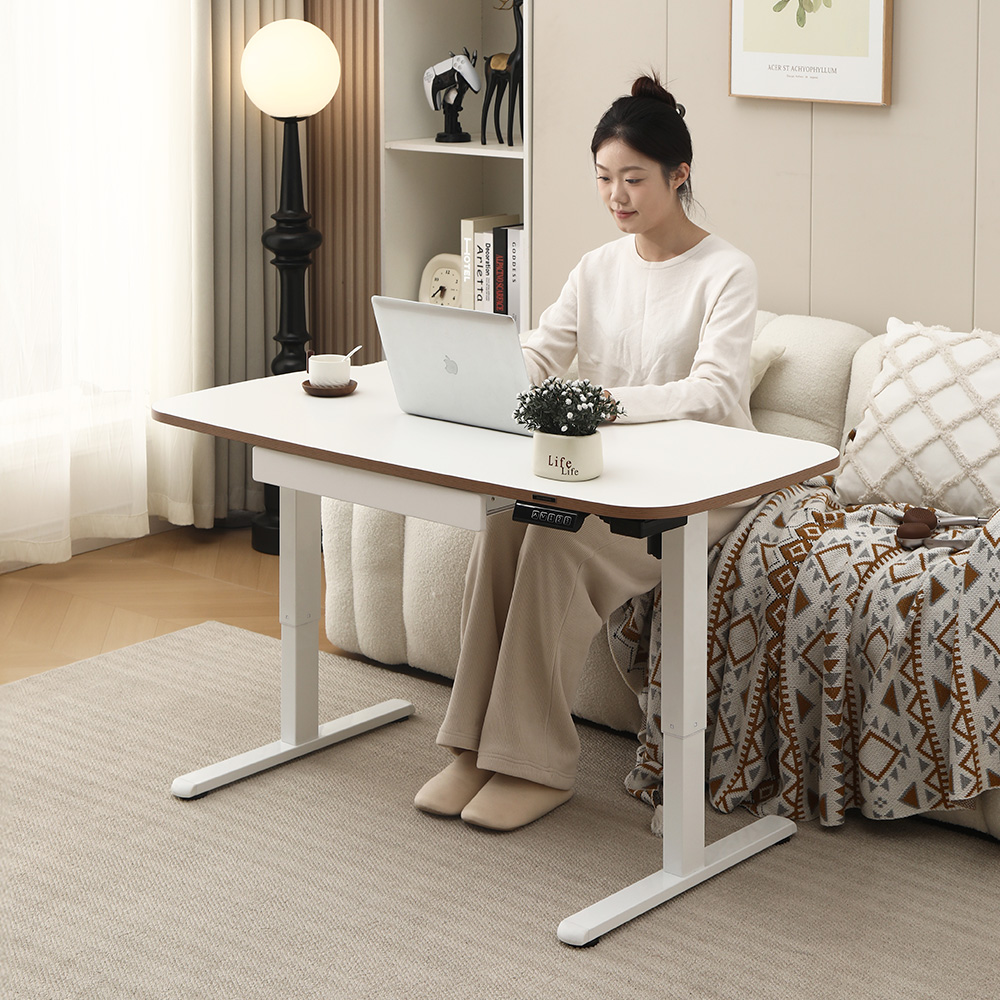오레즈 전동 모션 거실테이블 높이조절 소파 테이블 모션 좌탁 1000x600mm, 사각(화이트) - 상세 이미지 3