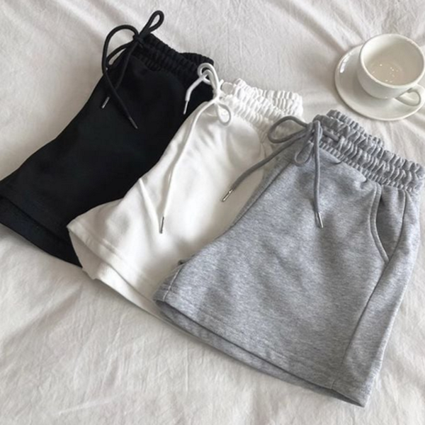 데일리 여성 반바지 하이 여성 밴딩 반바지 편안한 라운지 여름 - 상품 이미지