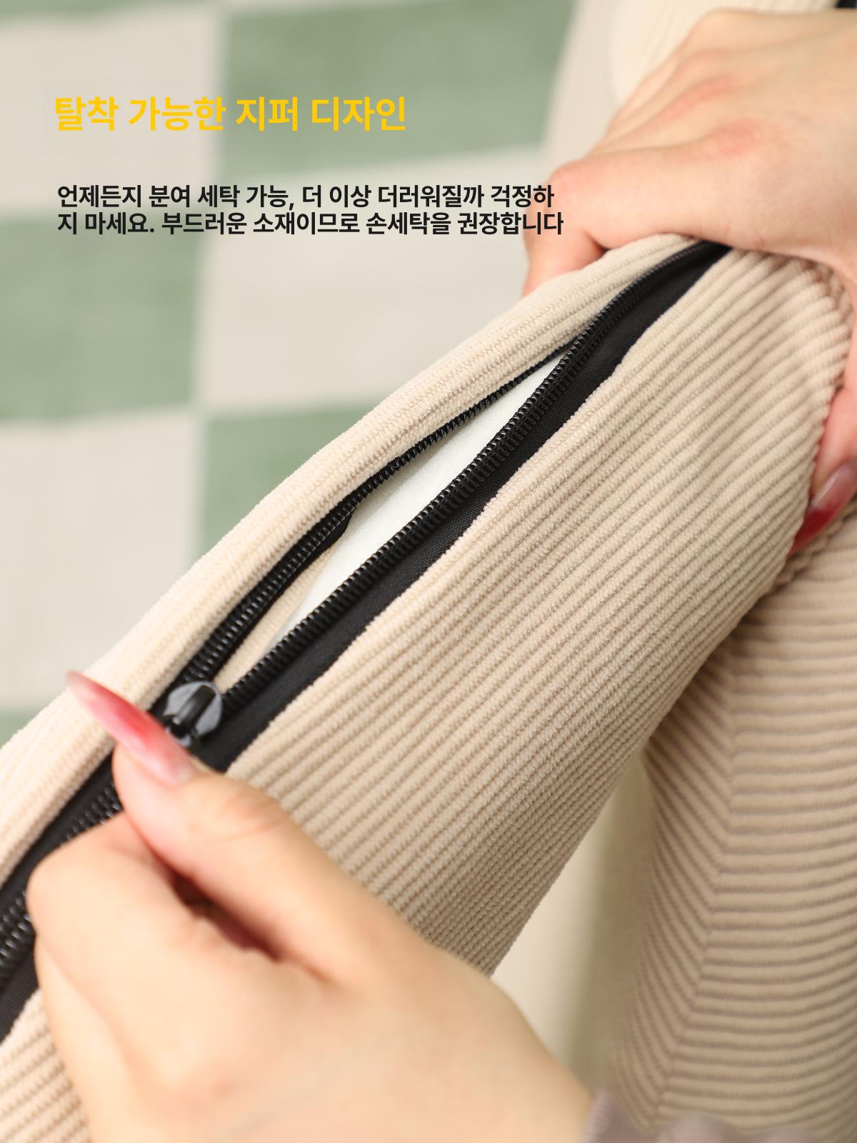 좌식의자 접이식 1인용 소파베드 바닥 다다미 패브릭 허리 세트 팔걸이 거실 낮은 방석 이미지 6