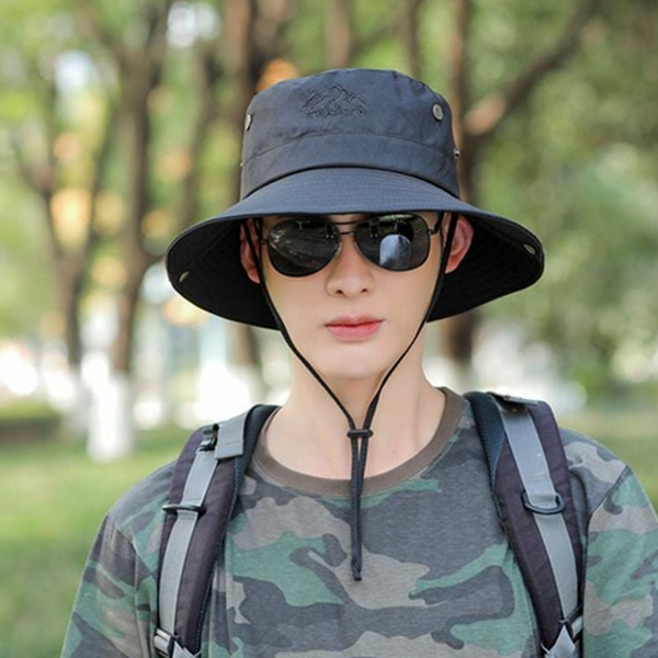 버킷 남성 사파리 햇 넓은 남성 챙 모자 캠핑 여행 - 상품 이미지