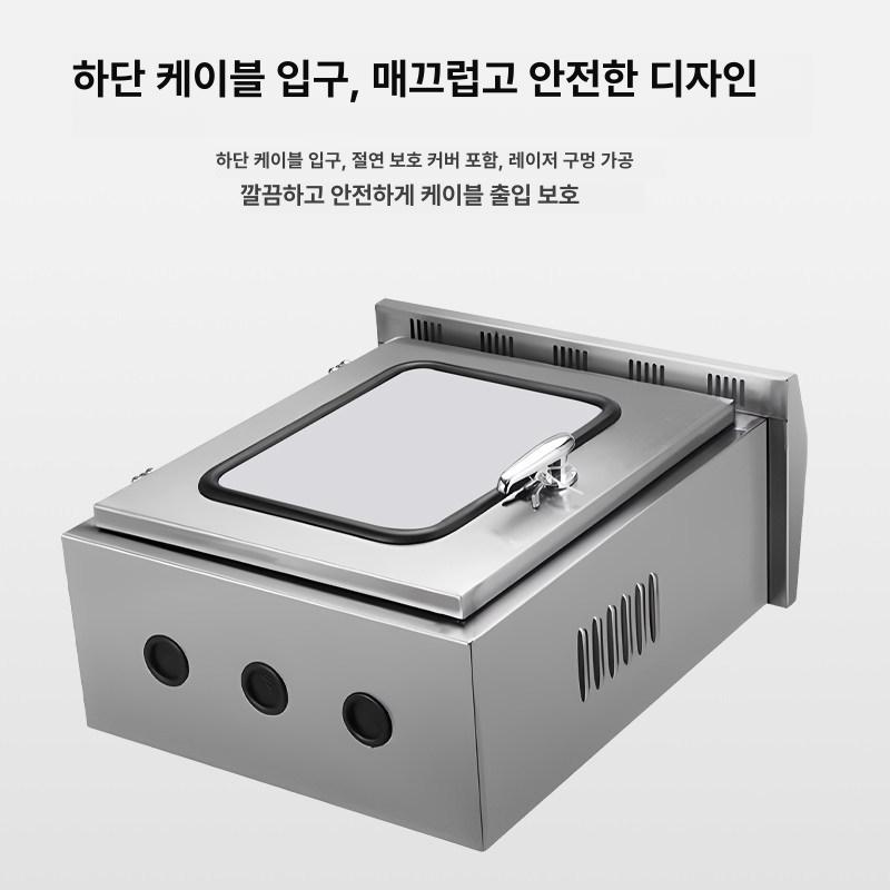 스텐 옥외 배전함 스테인레스 방수형 분전함 컨트롤박스 전기함 산업용 지붕형 벽부형 방진 25x30x 0.85kg 조인트 원형 잠금 스타일 - 상세 이미지 3