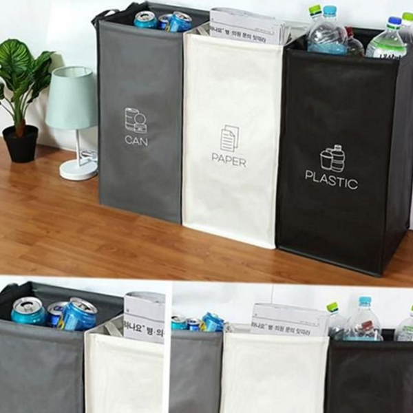 접이식 재활용 분리수거함 타포린 가정용 분리수거함 대용량 실내 - 상품 이미지