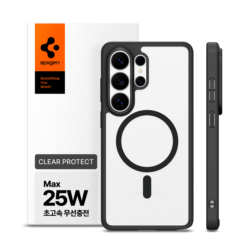 25W 충전 슈피겐 갤럭시 맥세이프 케이스 울트라하이브리드맥핏 매트블랙, 갤럭시S26 울트라 제품 이미지
