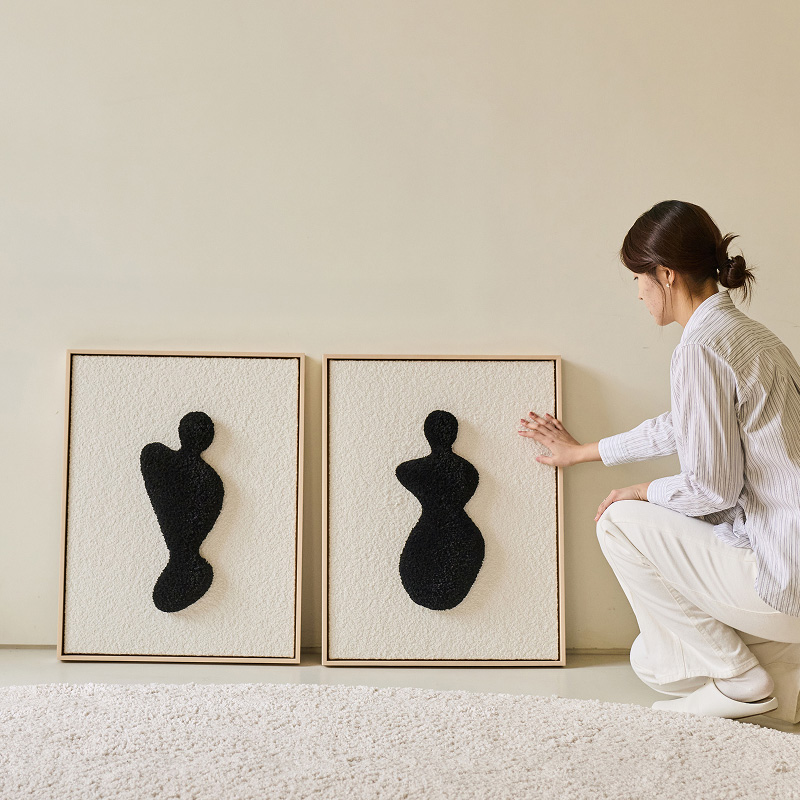 토르소 핸드 터프티드 오브제 월아트 프레임포함 이미지 6
