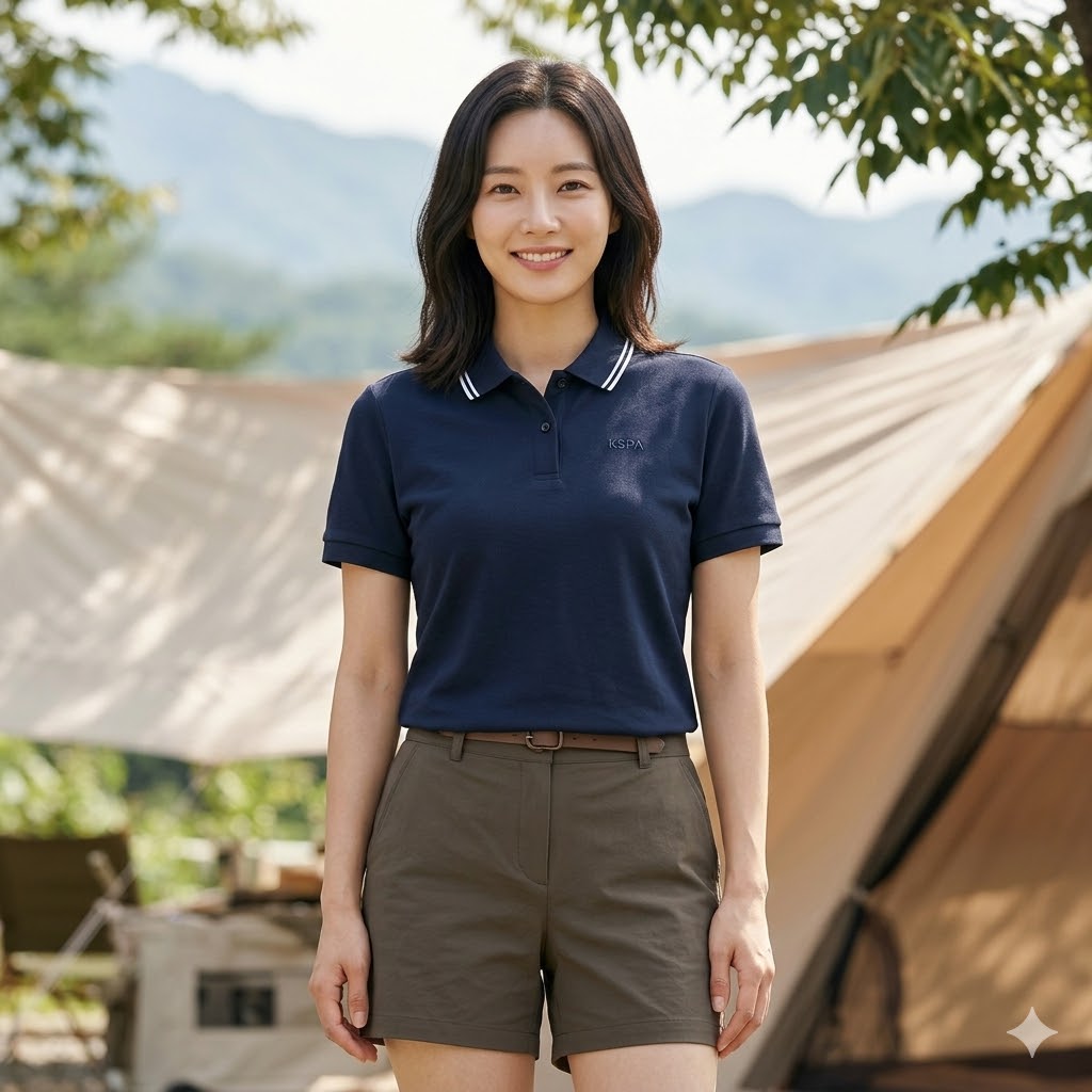 네파 여름 여성 아웃도어 고프코어룩 데일리 카라 반팔티셔츠 - 상품 이미지
