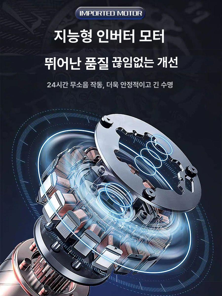 시계 밥주는 기계 오토 전동 와인더 보관함 워치 상자 2 평면 패턴 브라운 조절 5단 정지 LED - 상세 이미지 2