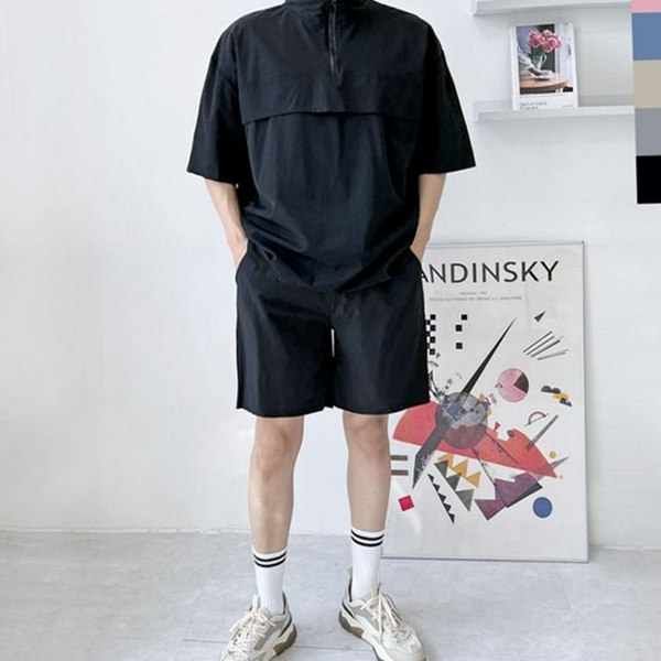 트레이닝 아노락 활동복 반팔 반바지 생활복 남성 - 상품 이미지