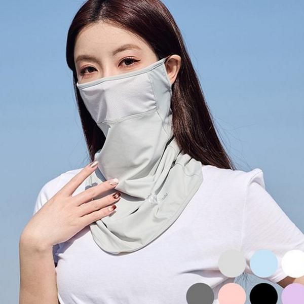 귀걸이형 자외선 차단 마스크 냉감 얼굴 햇빛 가리개 여름 스포츠 - 상품 이미지