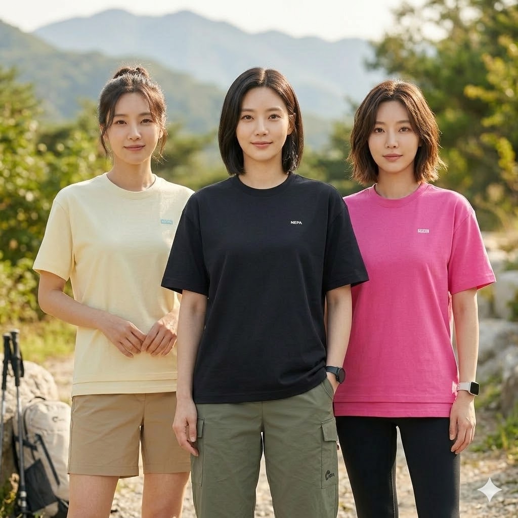 네파 여름 여자 아웃도어 루즈핏 긴기장 등산 반팔티셔츠 - 상세 이미지 5