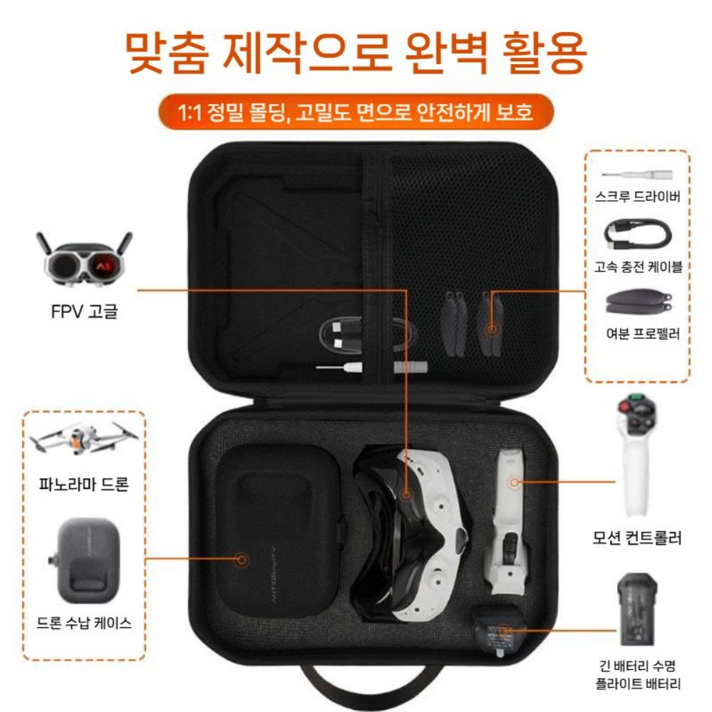 안티그래비티 A1 수납 가방 압력 방지 파우치 고글 숄더백 - 상세 이미지 4