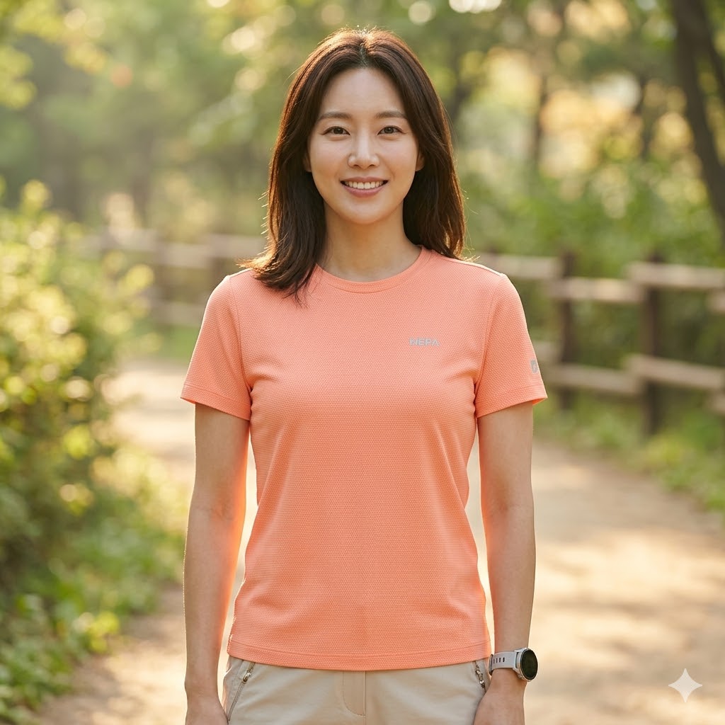 네파 여름 여성 아웃도어 폴라텍 파워드라이 등산 반팔티셔츠 - 상품 이미지