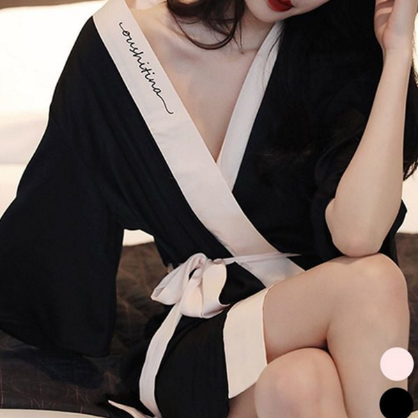 간절기 여성 잠옷 가운 실크 여성 로브 가운 웨어 가을 - 상품 이미지